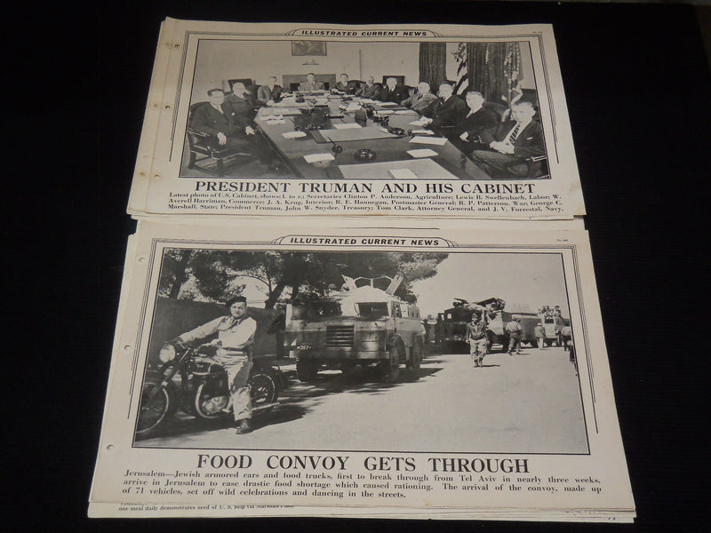 1947-1948 ILLUSTRATED CURRENT NEWS WORLD EVENTS PHOTOS - 30 PIECES - NP 9195