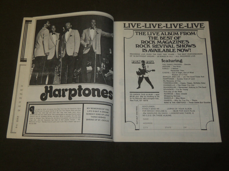 1970 THE 9TH ROCK N'ROLL REVIVAL SHOW MAGAZINE - WPIX - J 3611