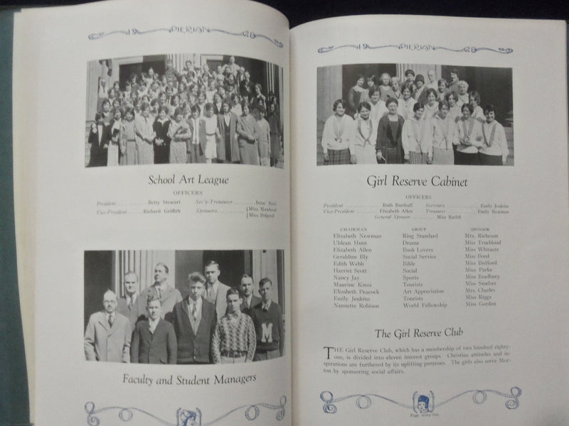 1928 PIERIAN MORTON HIGH SCHOOL YEARBOOK - RICHMOND, INDIANA - YB 1926C