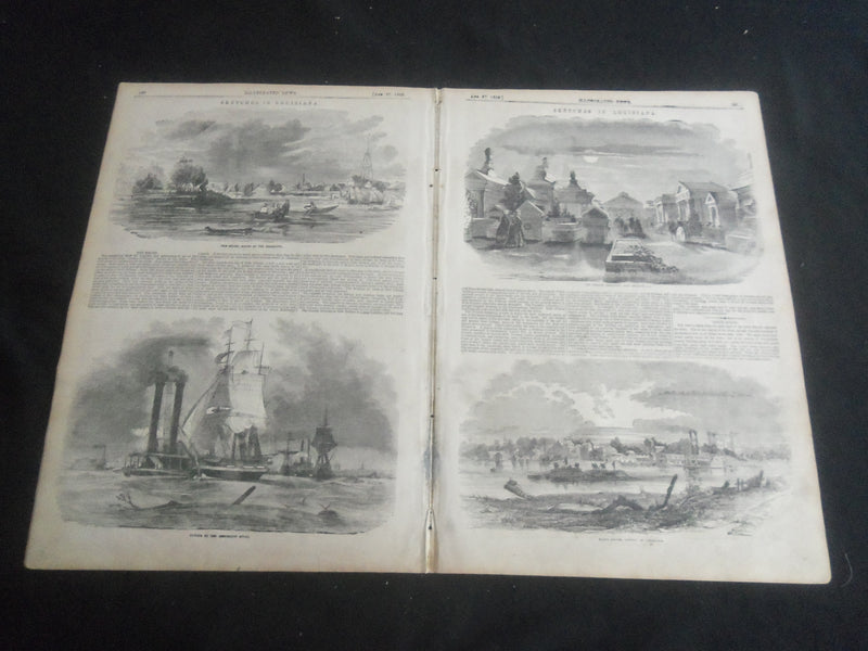 1853 AUGUST 27 ILLUSTRATED NEWS MAGAZINE -COLLISON PROVIDENCE/WORCESTER- B 5531M
