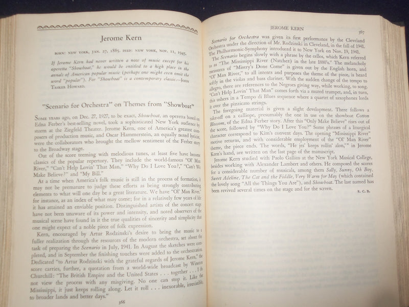 1946 THE CONCERT COMPANION HARDCOVER BOOK BY R. BAGAR & L. BIANCOLLI - KD 9161