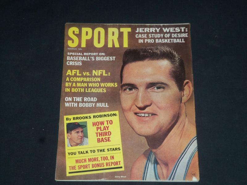 1965 MARCH SPORT MAGAZINE - JERRY WEST COVER - SP 8512