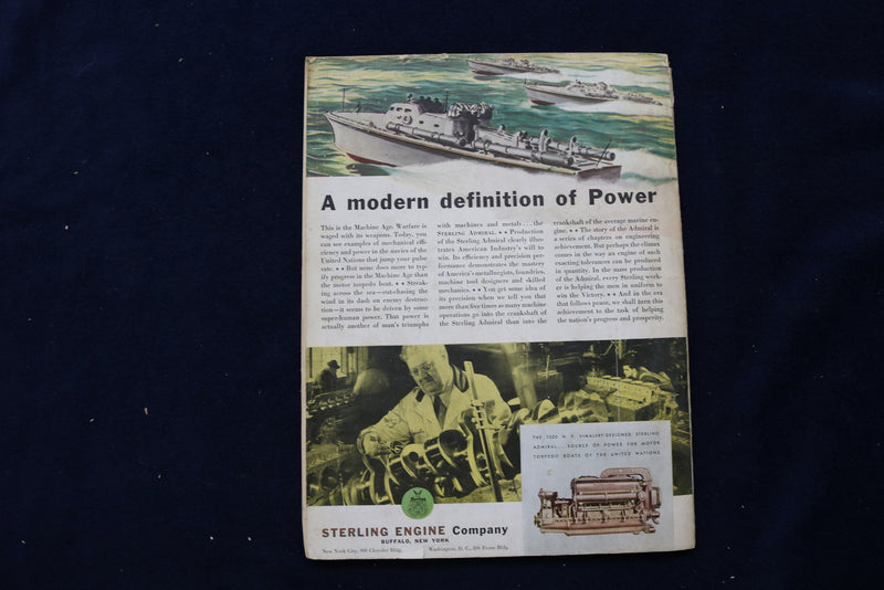1942 AUGUST MOTOR BOATING MAGAZINE - AN ERIC SLOANE PAINTING COVER - E 11671