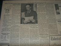 1940 MAY 20 NEW YORK TIMES - FIERCE BATTLE OF TANKS RAGES ST. QUENTIN - NP 3611