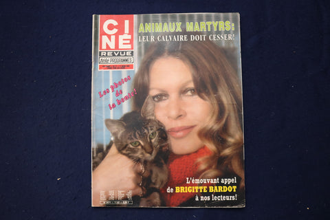 1982 MARCH 11 CINE REVUE MAGAZINE - BRIGITTE BARDOT COVER - E 23531