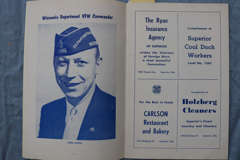 1957 VETERANS OF FOREIGN WARS & AUXILIARY ENCAMPMENT PROGRAM- WISCONSIN -K 2999