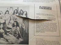 1974 OCTOBER HABIBI NEWSPAPER - VOLUME 1, NUMBER 1 -MIDDLE EASTERN DANCE-NP 6843