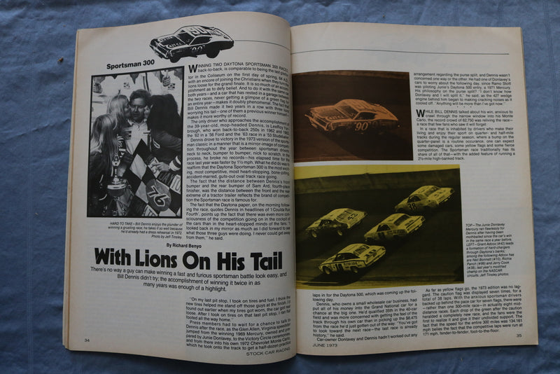 1973 JUNE STOCK CAR RACING MAGAZINE - PETTY AT DAYTONA - ST 1003Q