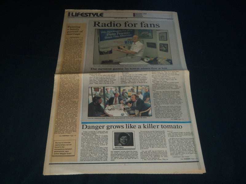 1988 SEPT 11 BERGEN RECORD NEWSPAPER L SECTION- PETE FRANKLIN - WFAN - NP 3779