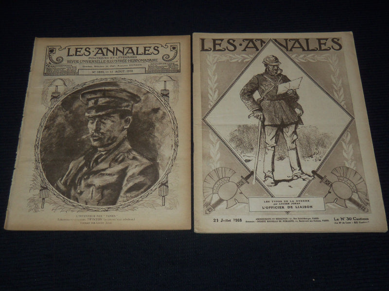 1918 LES ANNALES WWI FRENCH MAGAZINE LOT OF 7 ISSUES - WORLD WAR I - O 3785