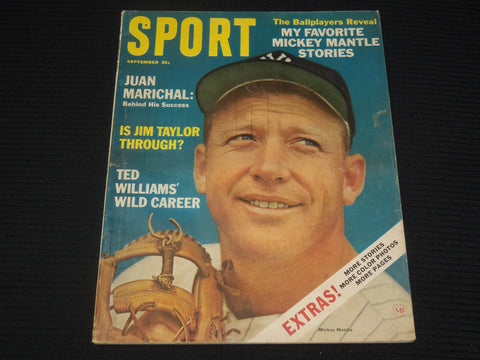 1964 SEPTEMBER SPORT MAGAZINE - MICKEY MANTLE COVER - JUAN MARICHAL - SP 8525