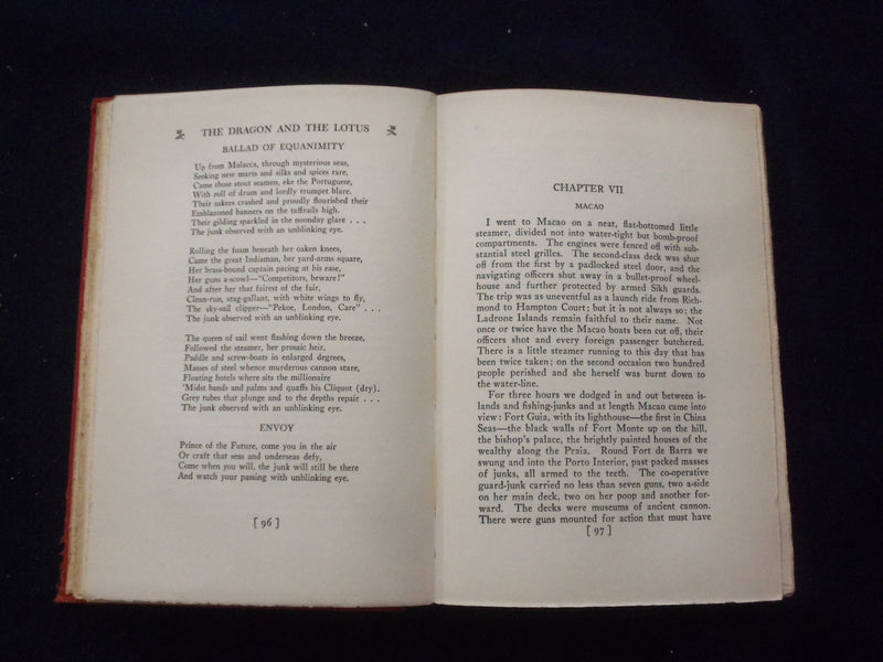 1927 THE DRAGON AND THE LOTUS HARDCOVER BOOK BY CROSBIE GARSTIN- KD 8418