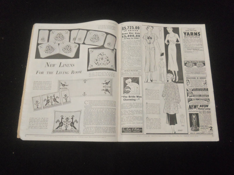 1936 DECEMBER HOME ARTS NEEDLECRAFT MAGAZINE - NICE ILLUSTRATED COVER - SP 886F