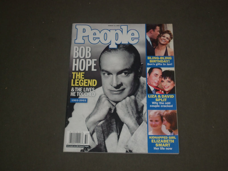2003 AUGUST 11 PEOPLE MAGAZINE - BOB HOPE 1903-2003 - B 4684