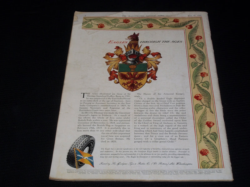 1955 JUNE 18 ILLUSTRATED LONDON NEWS MAGAZINE NICE COVERS & ADS - E 4241
