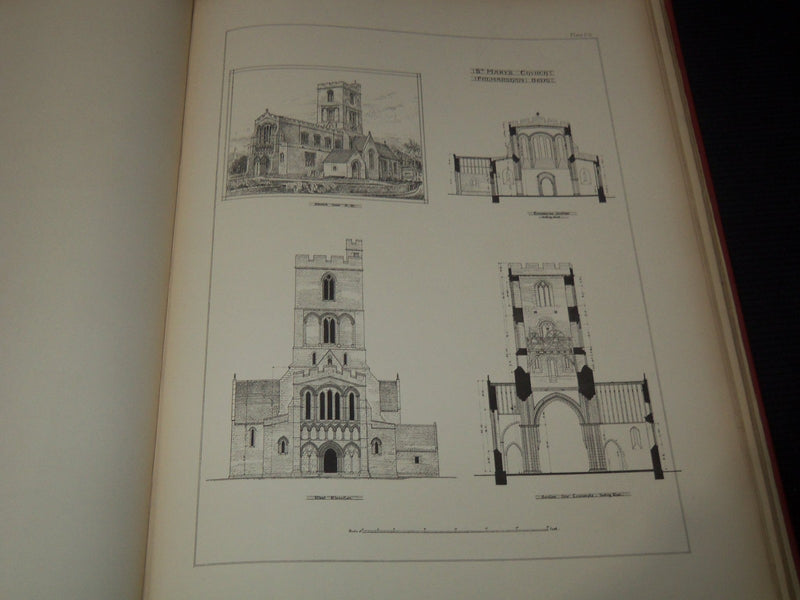 1887 PUGIN STUDENTSHIP DRAWINGS VOLUME #43 OF 200 - G. WASHINGTON BROWNE - Z 285