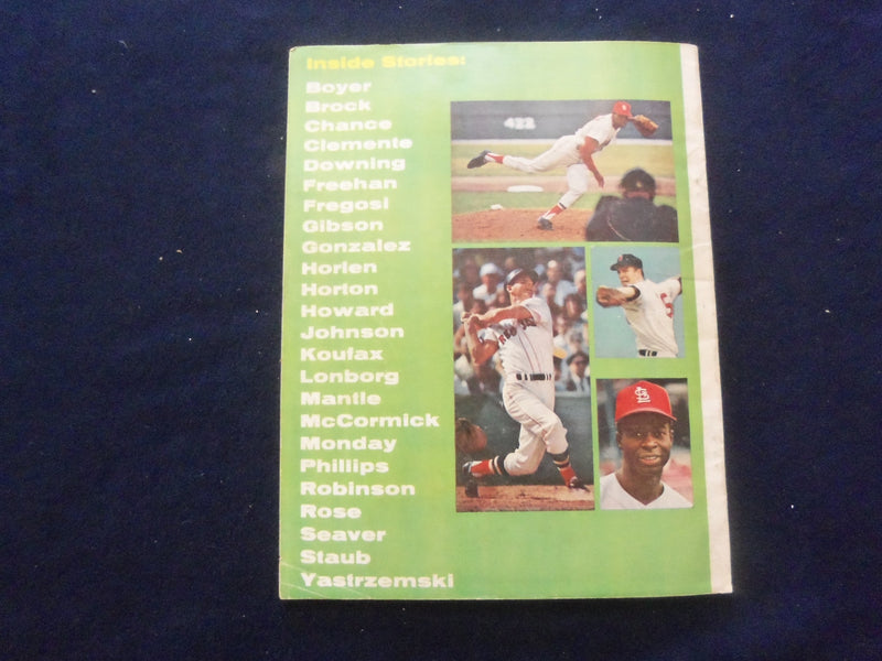 1968 BASEBALL YEARBOOK MAGAZINE - YASTRZEMSKI-GIBSON-CLEMENTE-MANTLE - SP 6118T