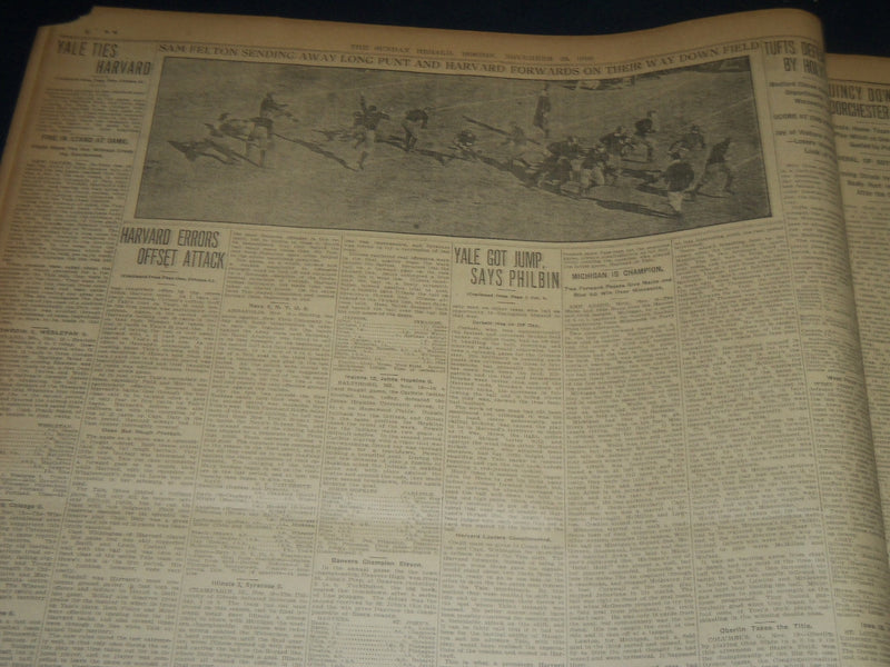 1910 NOV 20 THE BOSTON HERALD - TOLSTOI IS DEAD - HARVARD-YALE 0-0 - BH 284