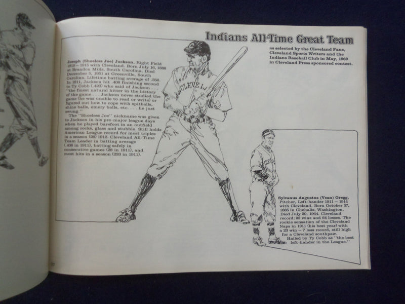 1970 CLEVELAND INDIANS YEARBOOK - SAM MCDOWELL - DEAN CHANCE - SP 6118ZA