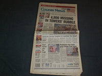 2001 SEPTEMBER 14 COURIER NEWS NEWSPAPER-4,800 MISSING IN TOWERS' RUBBLE-NP 3501