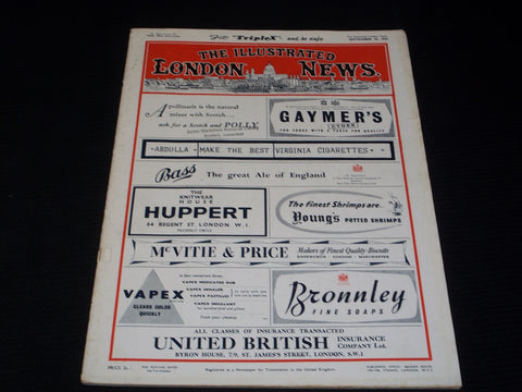 1955 SEPTEMBER 10 ILLUSTRATED LONDON NEWS MAGAZINE NICE COVERS & ADS - E 4249