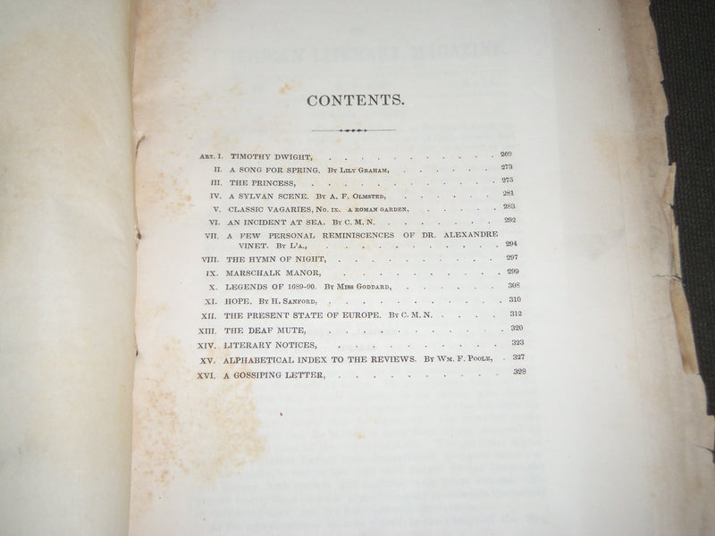 1848 THE AMERICAN LITERARY MAGAZINE VOLUME 2 NO. 5 - ALFRED TENNYSON - J 2788