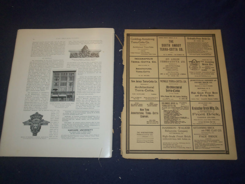 1907 MARCH THE BRICKBUILDER MAGAZINE - AN ARCHITECTURAL MONTHLY - ST 528R