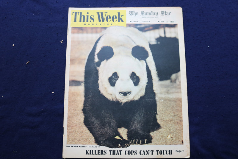 1952 MARCH 23 THIS WEEK MAGAZINE - THE PANDA PASSES COVER - E 22939