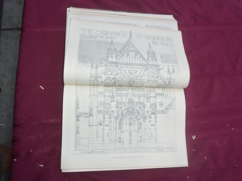 1912 JAN-DEC THE BUILDER U. K. MAGAZINE BOUND VOLUMES - 2 VOLS - FOLD OUTS- C 35