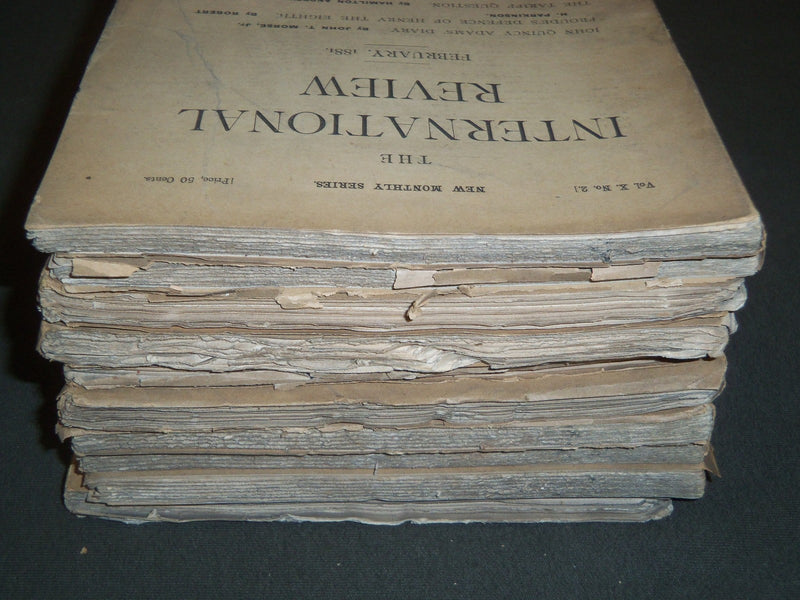 1881 THE INTERNATIONAL REVIEW MAGAZINE LOT OF 10 - GREAT ARTICLES - WR 866