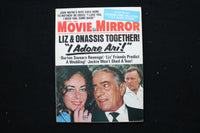 1973 NOV MOVIE MIRROR MAGAZINE - LIZ TAYLOR-ARISTOTLE ONASSIS COVER - E 24597