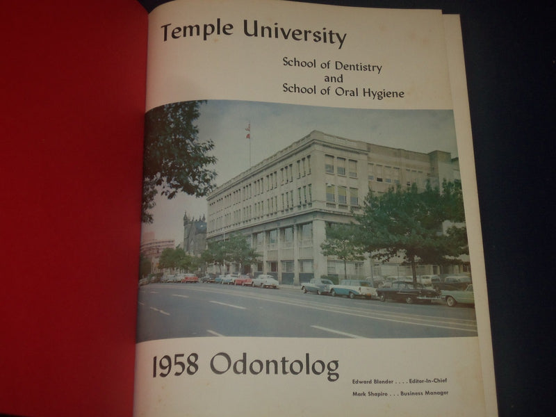 1958 ODONTOLOG TEMPLE UNIVERSITY SCHOOL OF DENTISTRY YEARBOOK - PHOTOS - YB 279