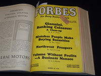 1928 JANUARY 1-JUNE 15 FORBES MAGAZINE BOUND VOLUME - NICE ADS - R 10H