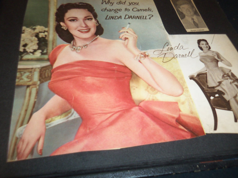 1950'S HOLLYWOOD MOVIE STARS SCRAPBOOK - MONROE - DARNELL - BAXTER - 37A