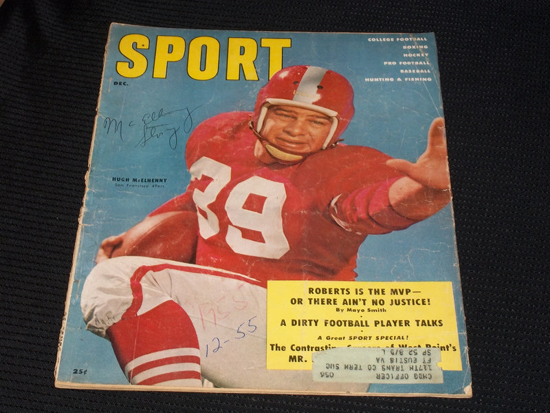 1955 DECEMBER SPORT MAGAZINE - HUGH MCELHENNY 49ERS NFL MLB NBA NHL - E 18