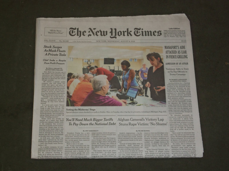 2018 AUGUST 8 NEW YORK TIMES - MANAFORT AIDE ATTACKED AS LIAR IN FIERCE GRILLING