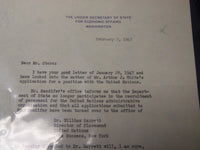 1947 W. L. CLAYTON UNDER SECRETARY OF STATE TYPED SIGNED LETTER - J 5359
