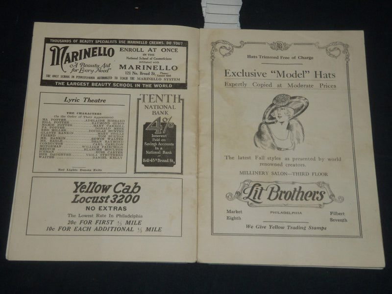 1924 SHUBERT PLAYBILL - PHILADELPHA - DONALD MEEK - J 5695