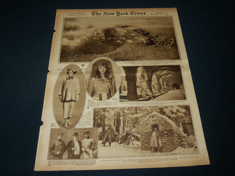 1916 DECEMBER 17 NEW YORK TIMES ROTO PICTURE SECTION - BRITISH TANK - NT 8959