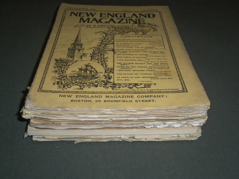 1889-1896 NEW ENGLAND MAGAZINE LOT OF 5 DIFFERENT ISSUES - WR 1180I