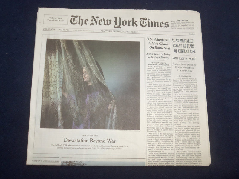 2023 MARCH 26 NEW YORK TIMES -ASIA'S MILITARIES EXPAND AS FEARS OF CONFLICT RISE