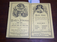 1861 THE BOSTON ALMANAC W/ FOLD OUT MAP - 3 3/8