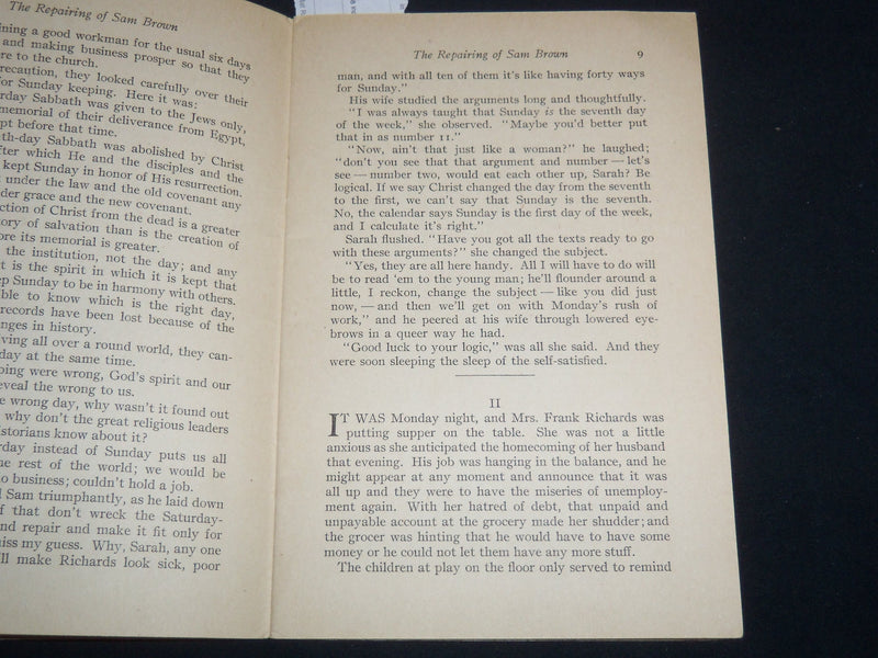 1931 THE REPAIRING OF SAM BROWN BOOK BY ROBERT THURBER - SOFTCOVER - J 9288