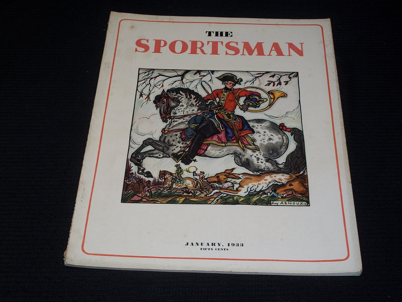 1933 JANUARY THE SPORTSMAN MAGAZINE NICE COVER & INSIDE SPORTS - E 4287