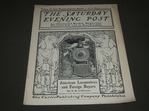 1901 JULY 27 THE SATURDAY EVENING POST MAGAZINE - ILLUSTRATED COVER - SP 542