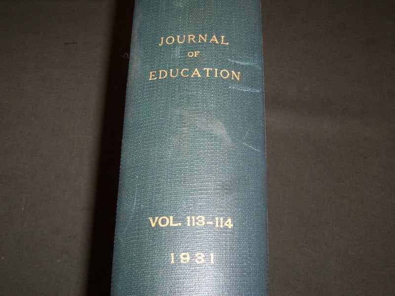 1931 JANUARY-DECEMBER JOURNAL OF EDUCATION BOUND VOLUME - COMPLETE YEAR - R 886