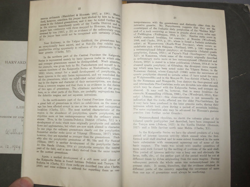 1923 THE PRE-CAMBRIAN SYSTEM IN WESTERN AUSTRALIA - J 4924