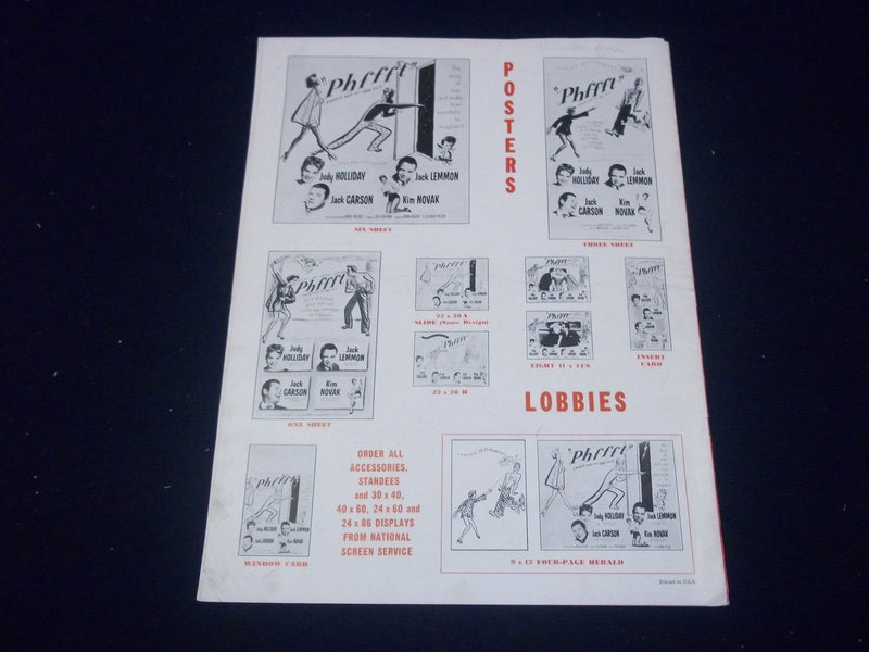 1954 PHFFFT MOVIE PRESS BOOK STARRING JUDY HOLLIDAY & JACK LEMMON - P 112