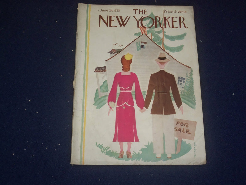 1933 JUNE 24 THE NEW YORKER MAGAZINE - ILLUSTRATED COVER - NY 2361
