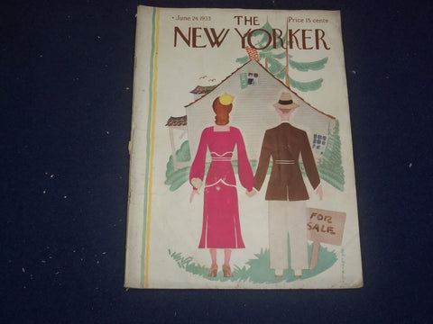 1933 JUNE 24 THE NEW YORKER MAGAZINE - ILLUSTRATED COVER - NY 2361